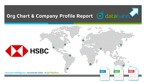 HSBC org chart & deep dive sales intelligence report cover by databahn