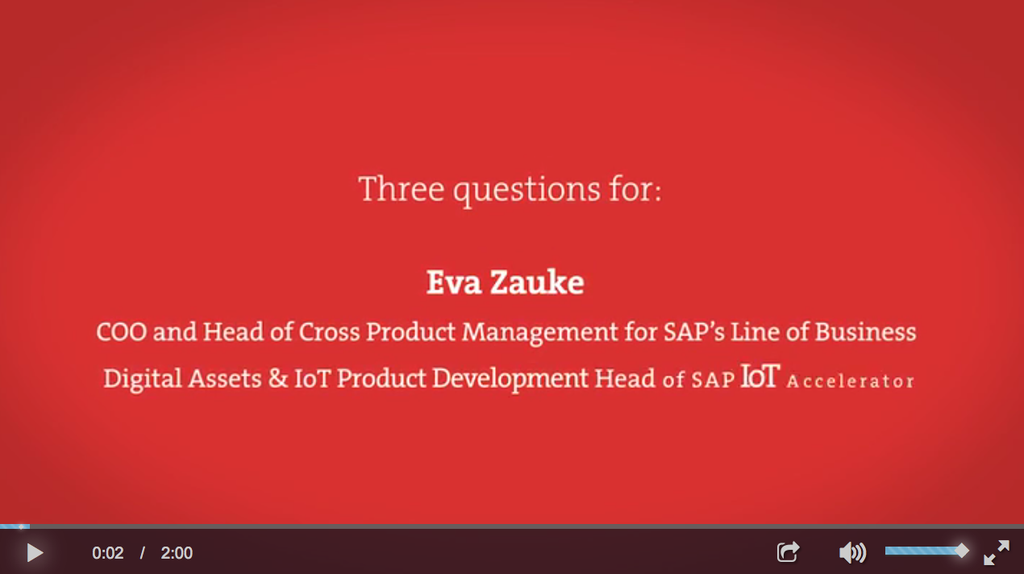 Eva Zauke SAP IoT Accelerator